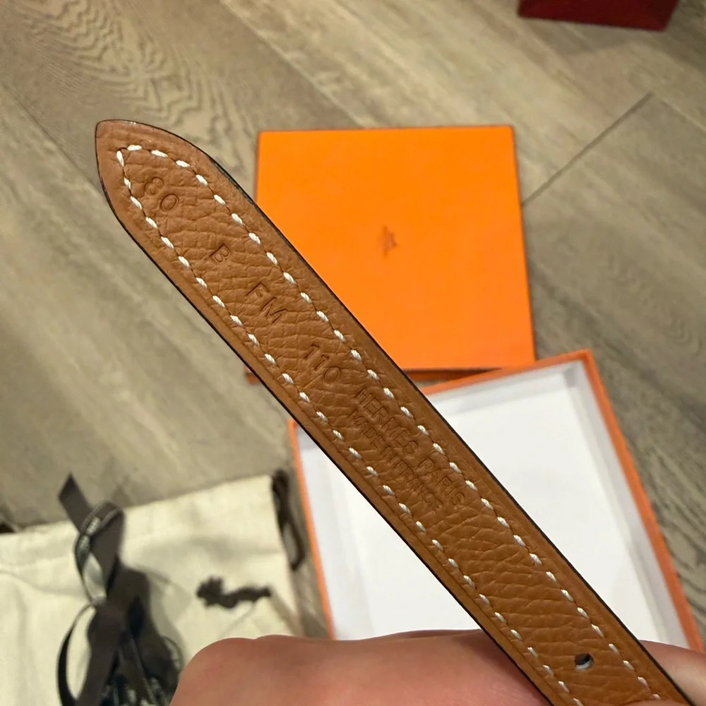 Hermes Tan and Gold Women's Belt - Picture 5 of 5